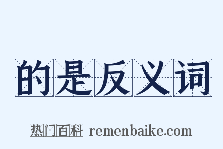 的是反义词是什么意思的图片